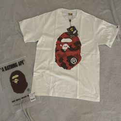 Bape Camo T shirt White/Red