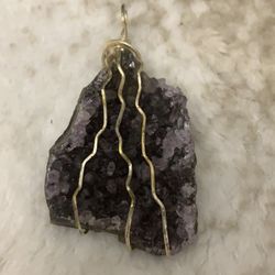 Amethyst Wire Wrapped Pendant