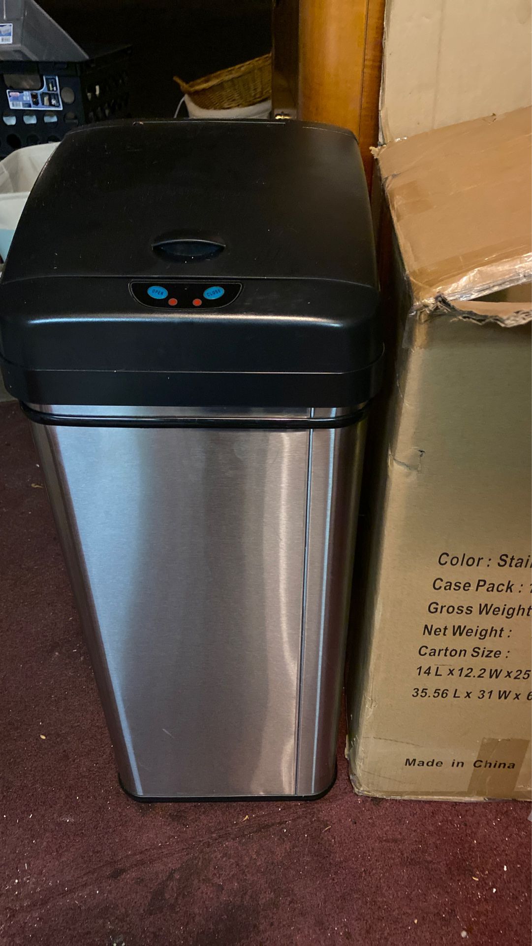 Stainless Steel 12 Gallon Trash Can