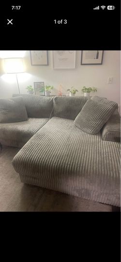 Gray Sectional Sofa with Chaise