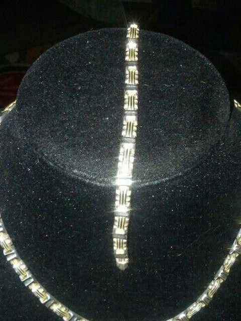 Sterling Silver Necklace Bracelets Set.