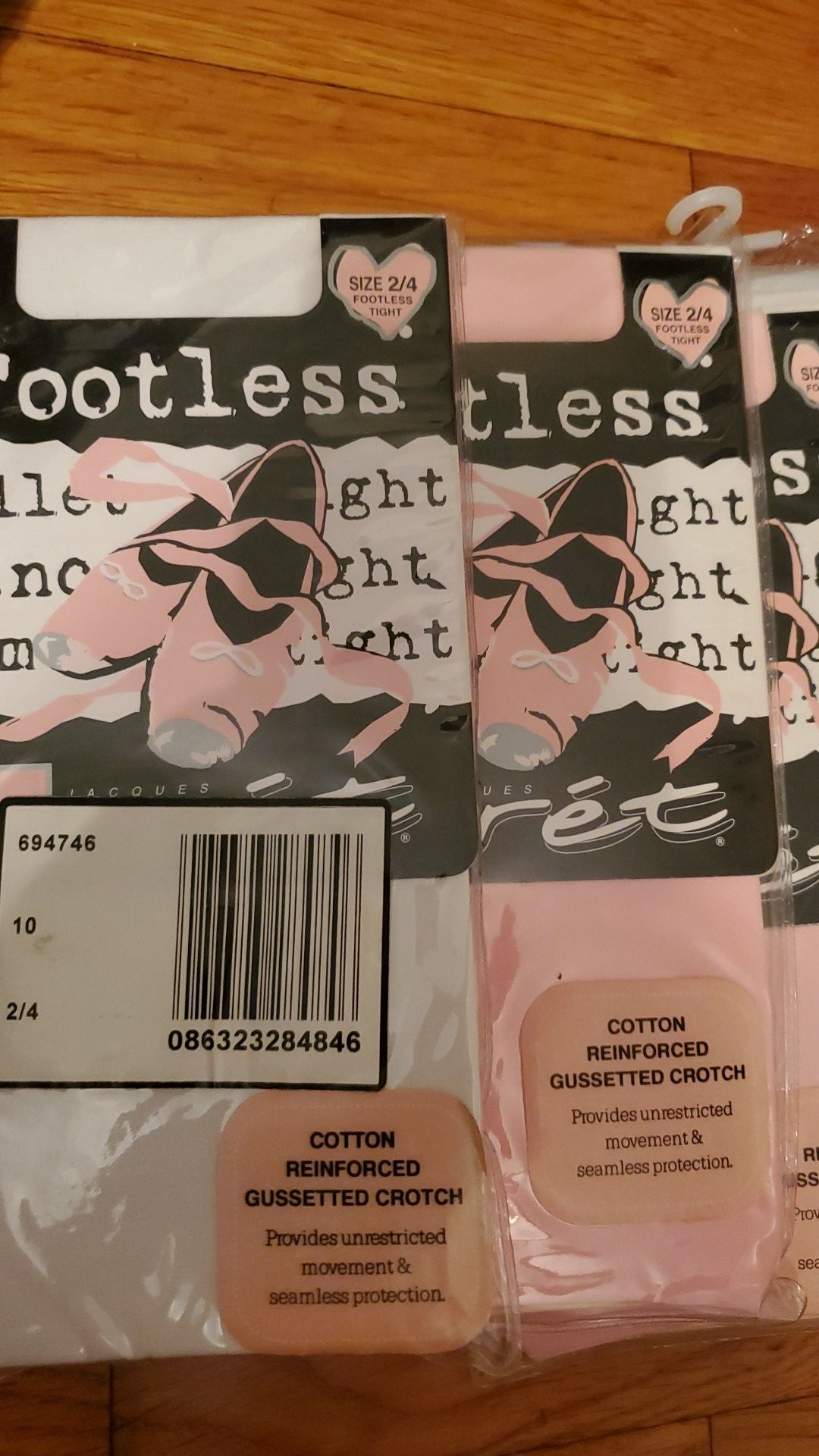 Girls footless tights...size 2-4