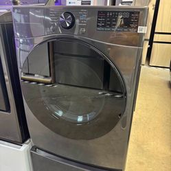 LG Front Load Electric Dryer In Black 