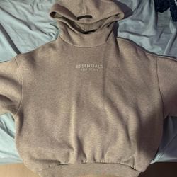 beige essential hoodie 