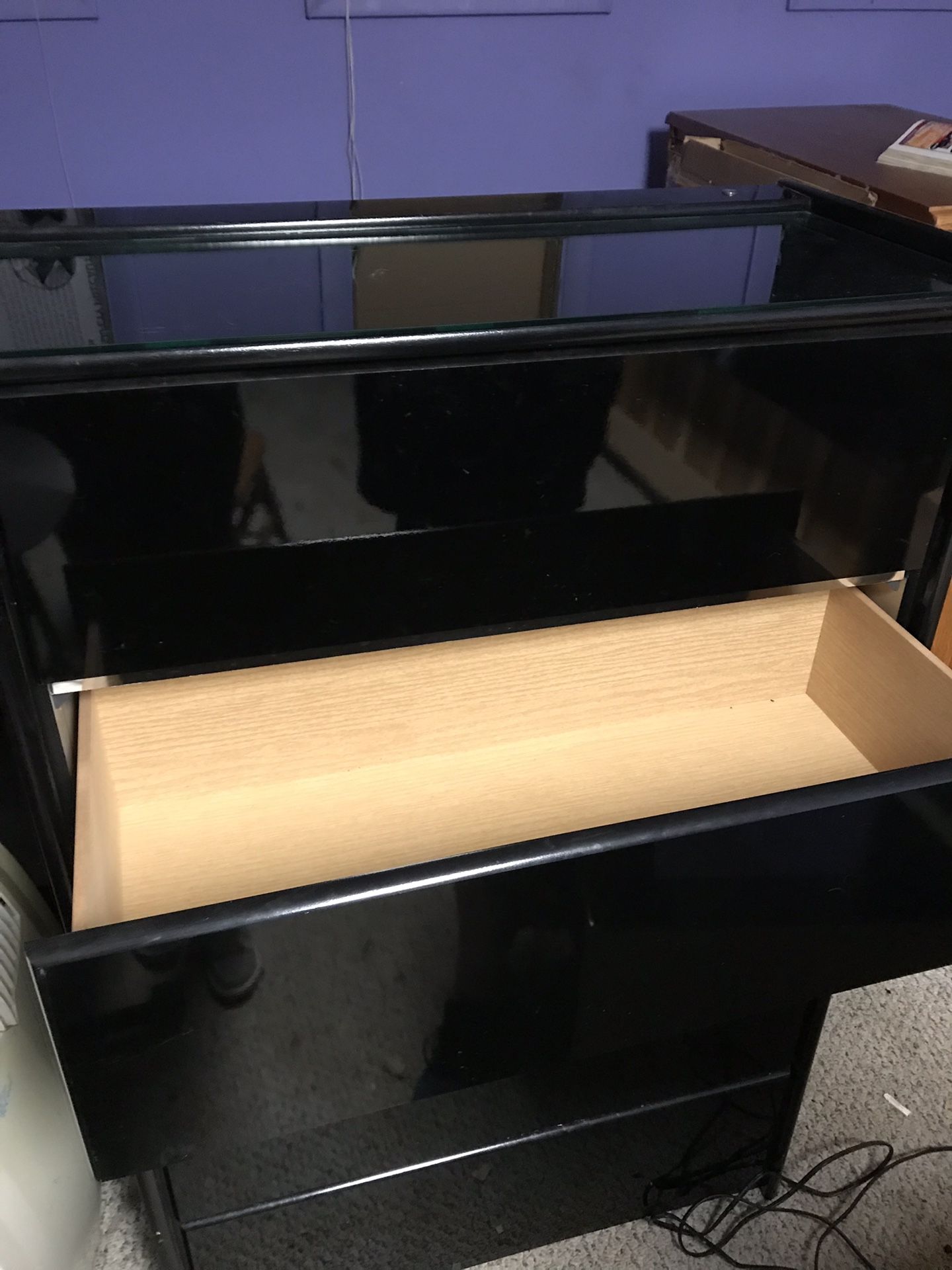 Matching Bedroom set - Headboard, Tall Dresser, Night Stand - Black