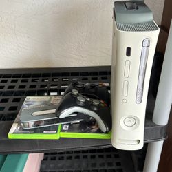 X Box 360 Console And 2 Controller And 2 Games 