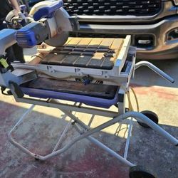 Kobalt 15-Amp 10-in-Blade Wet Tabletop Sliding Table Tile Saw with Stand Model #KWS 10-06