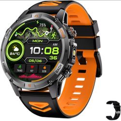 Smart Watch for Men with 7-Day Battery and Built-in GPS, 1.46" Round Fitness Watch, Heart Rate/SpO2/Sleep Monitor, IP68 Waterproof, Compatible with An