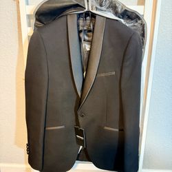 Black And Gray Slim Fit Suit (Minotaur Fashion)