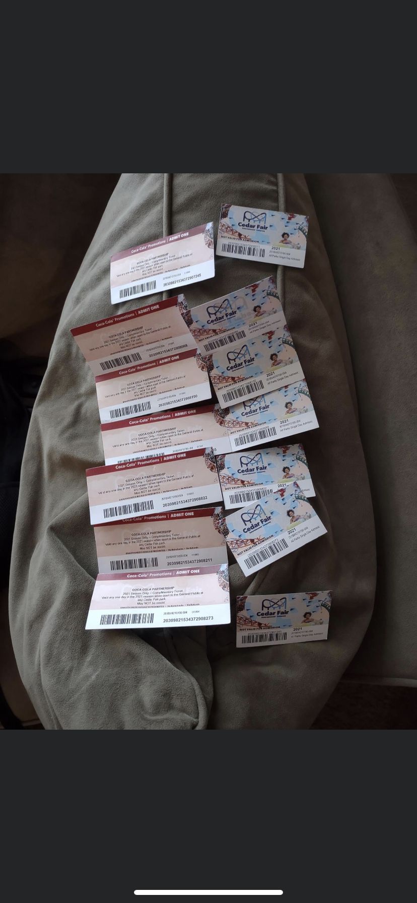 I Have 7 Tickets To Cedar Point  Halloween Weekend  $85 For All