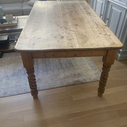 Pine farmhouse dining table