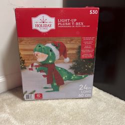 Holiday Time 24 Inches Long Light Up Plush T-Rex