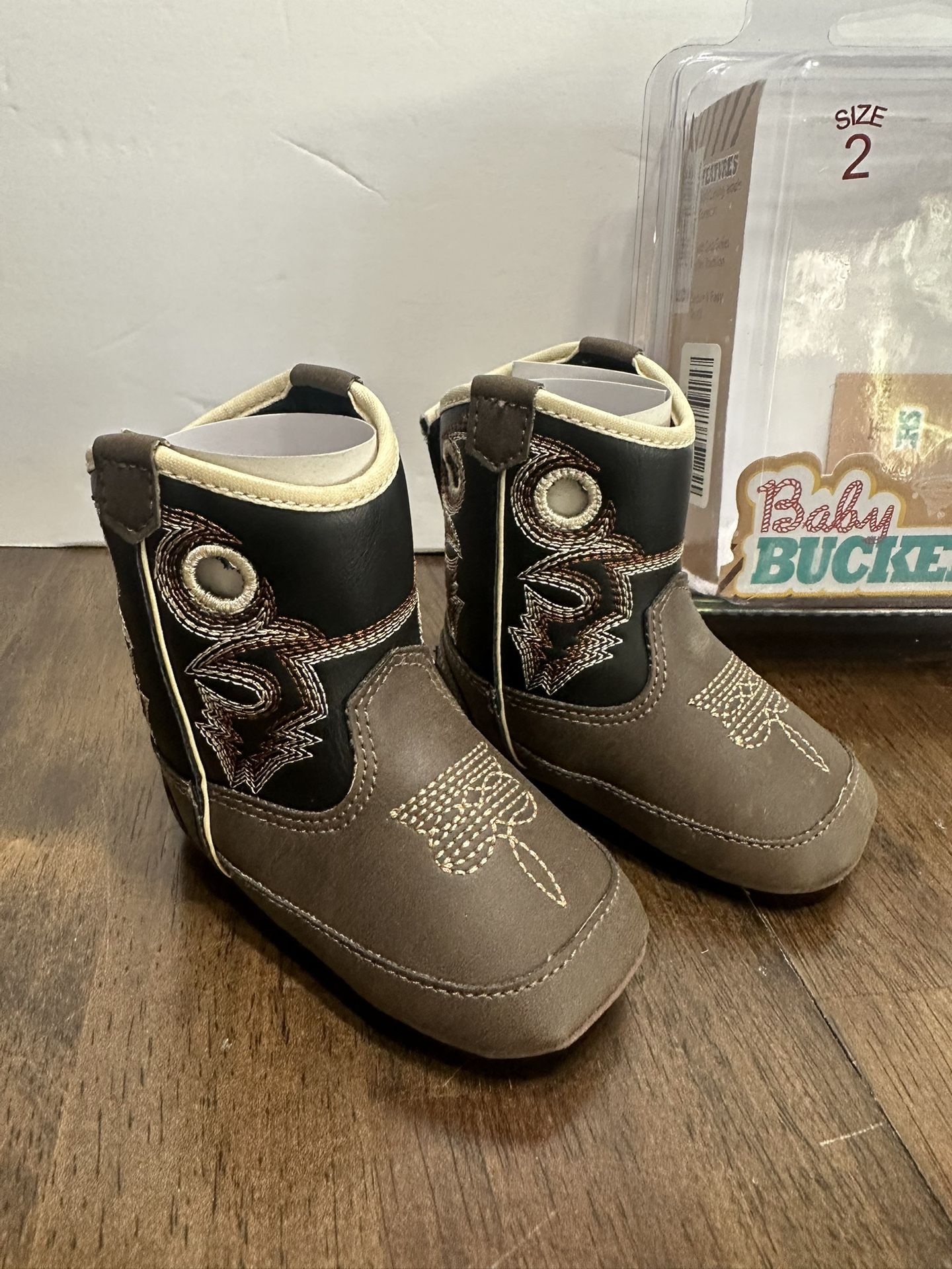 Baby Buckers Twister Cowboy Boots Size 2