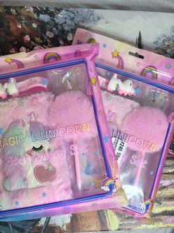 Candy Land and Magical Unicorn Stationary Set