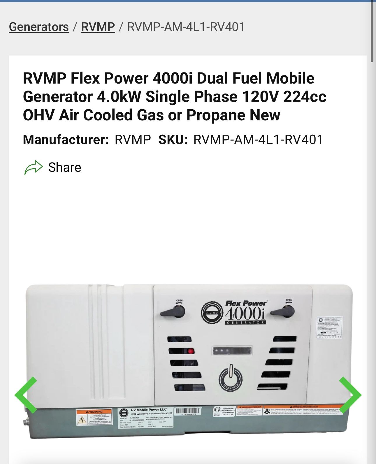 Rv Generator