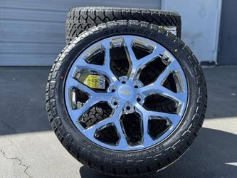 22" Chrome NEW Wheels Rims Tires Chevy Chevrolet Silverado 1500 Tahoe GMC Sierra Yukon Snowflake