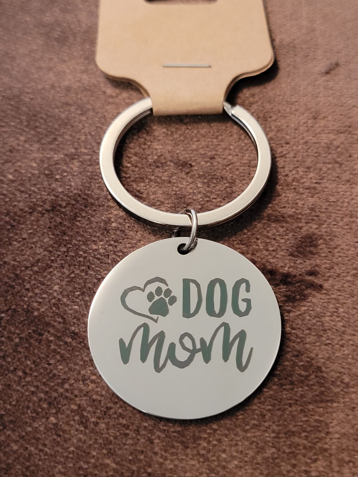 Dog Mom Keychain. Paw Keychain. Llavero. Mommy Mum