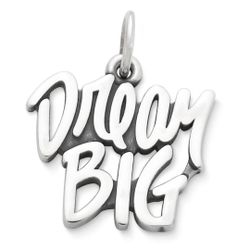 James Avery Retired Dream Big Charm Sterling Silver -uncut loop