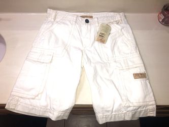White True Religion cargo shorts