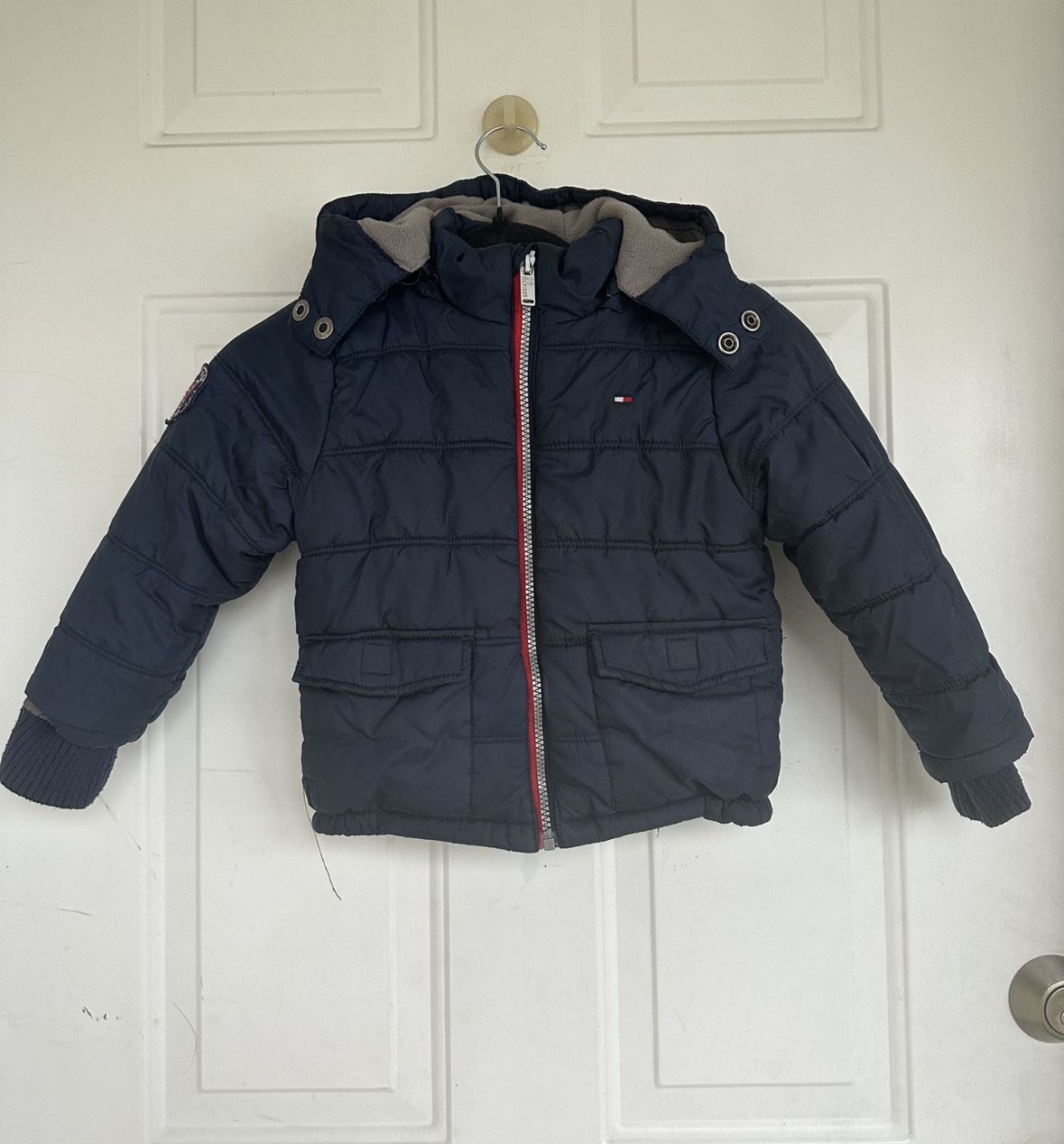 Tommy Hilfiger Boys Puffer Jacket Navy Blue Coat toddler size 4