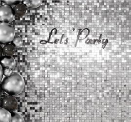 Disco party essential, back wall backdrop and disco balls
