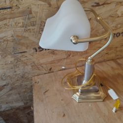 Bankers Desk Brass Lamp