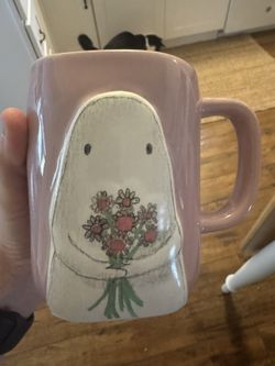 Rae Dunn Pink ghost Cup