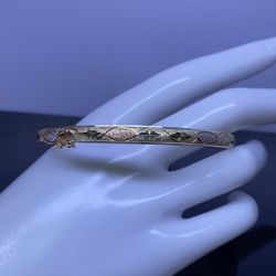 10k Etched Bangle 