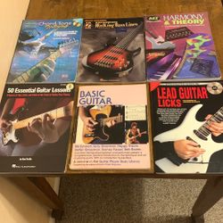 For Guitar Enthusiasts Lot.          6Books/4CDS.           Good