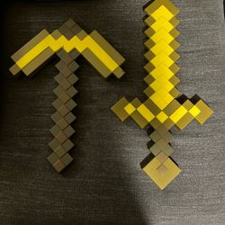 Minecraft Pickaxe And Sword