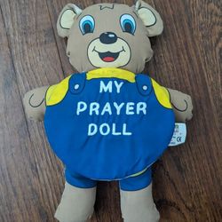 Vintage Pockets Of Learning My Prayer Doll Plush Bear