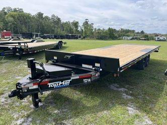 Top Hat 8.5 x 24 Flatbed Power Tilt Trailer 14k