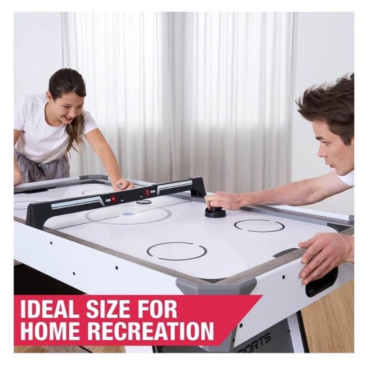 5 ft. Air Powered Hockey Table with Overhead Electronic Scorer, 60" x 32" x 32"