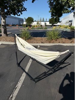 New 2 in 1 Hammock / Chair with Stand Outdoor Patio Swing Chair Camping Portable Heavy