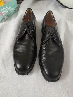 Salvatore Ferragamo Florence Black Leather Classic Mens 9D Dress Shoes.