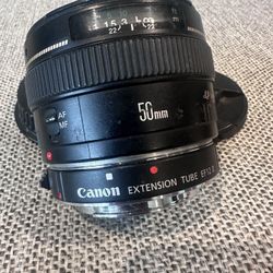 Canon EF 50mm F1.4 USM Lens With Extension Tube EF12 II