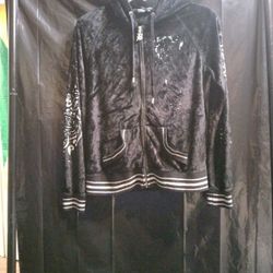 BCBG Maxaria Women's Black Jogger Jacket.