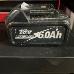 Mikita 18v 6.0 Battery