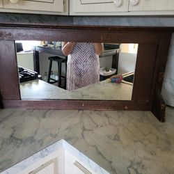 Antique Wooden Mirror