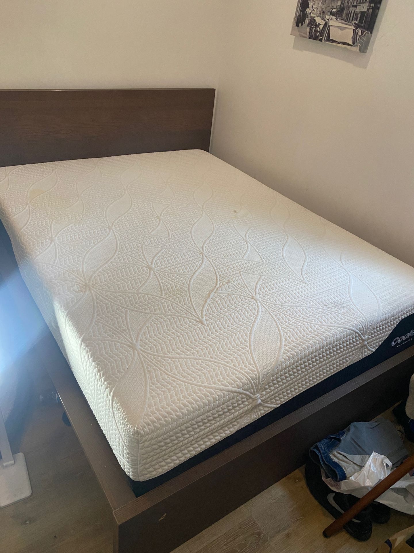King Bed Frame And Memory foam Mattress 