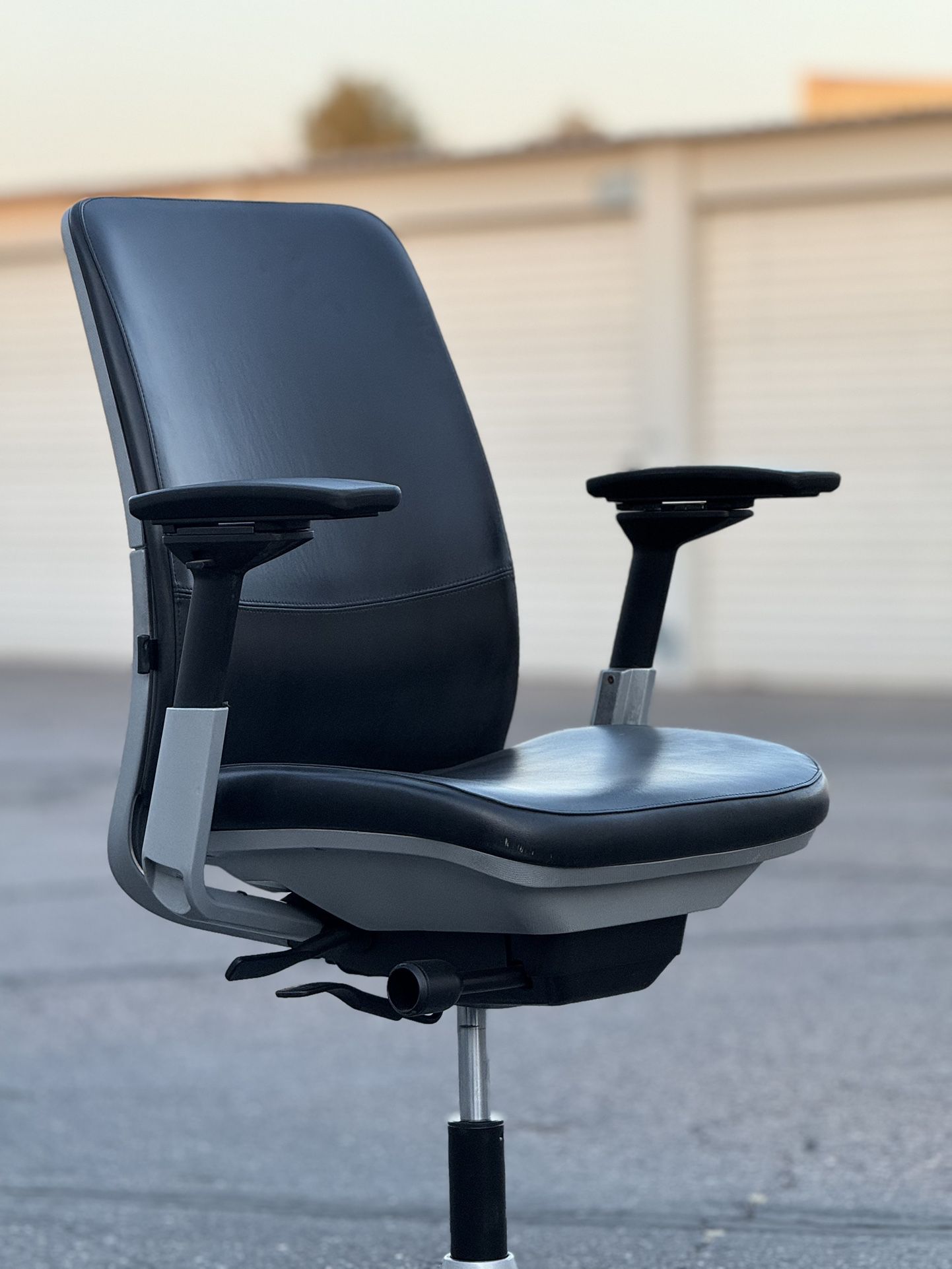 Steelcase Amia Black Leather Office Chair