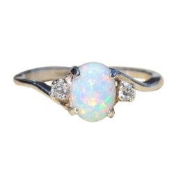 Silver Opal Ring