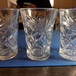  Vintage Anchor Hocking EAPC Early American PRESCUT Juice Glasses