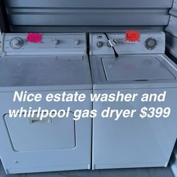 Nice Estate Washer And Whirlpool Gas Dryer 