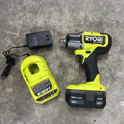 Ryobi One Hp 18v Mid Torque 1/2in Wrench Kit 