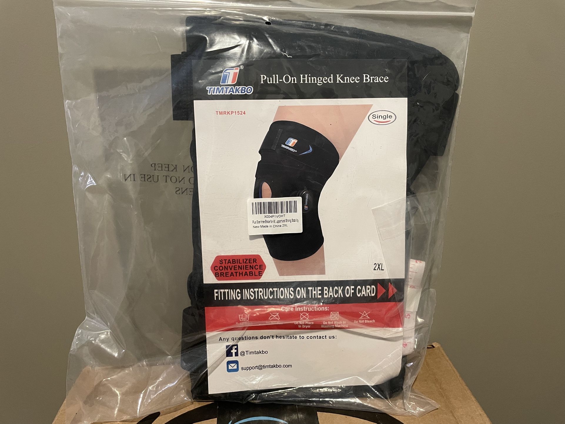 Plus Size Knee Brace for Women & Men, Patella Gel & Side Stabilizers for ACL, Meniscus Tear, Arthritis, Joint Pain and Injury Recovery, Hinged Knee Br