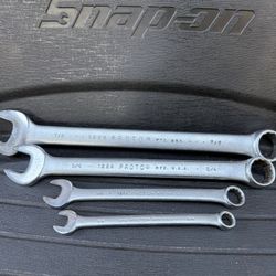 PROTO 7/8, 3/4, 1/2, & 3/8 4 Piece Wrench Set