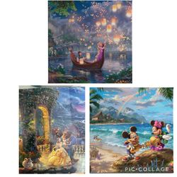 Disney Paint In Canvas By Thomas Kinkade 