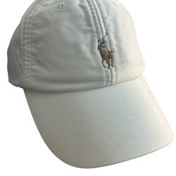 POLO RALPH LAUREN Cream-color Men's Pony Cotton Chino Baseball Ball Cap NWOT