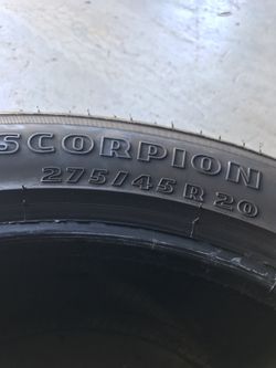 275/45/20 PIRELLI MATCHING PAIR USED